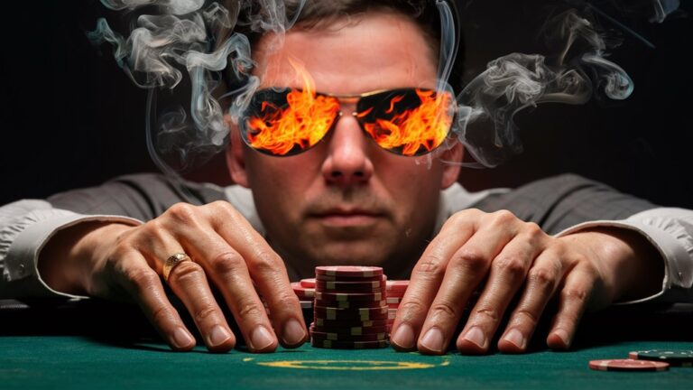 poker player maintains control